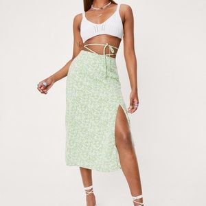 Nasty Gal floral skirt